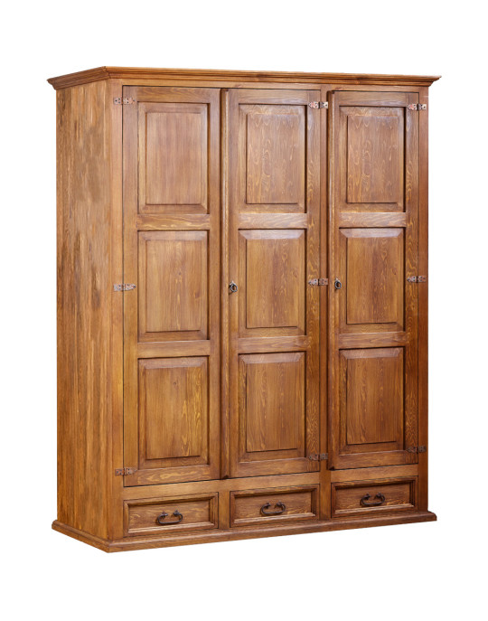 trzy drzwiowa szafa z drewna
