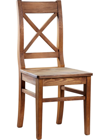 Krzesło drewniane z krzyżowym oparciem H-SIL-25-Z
