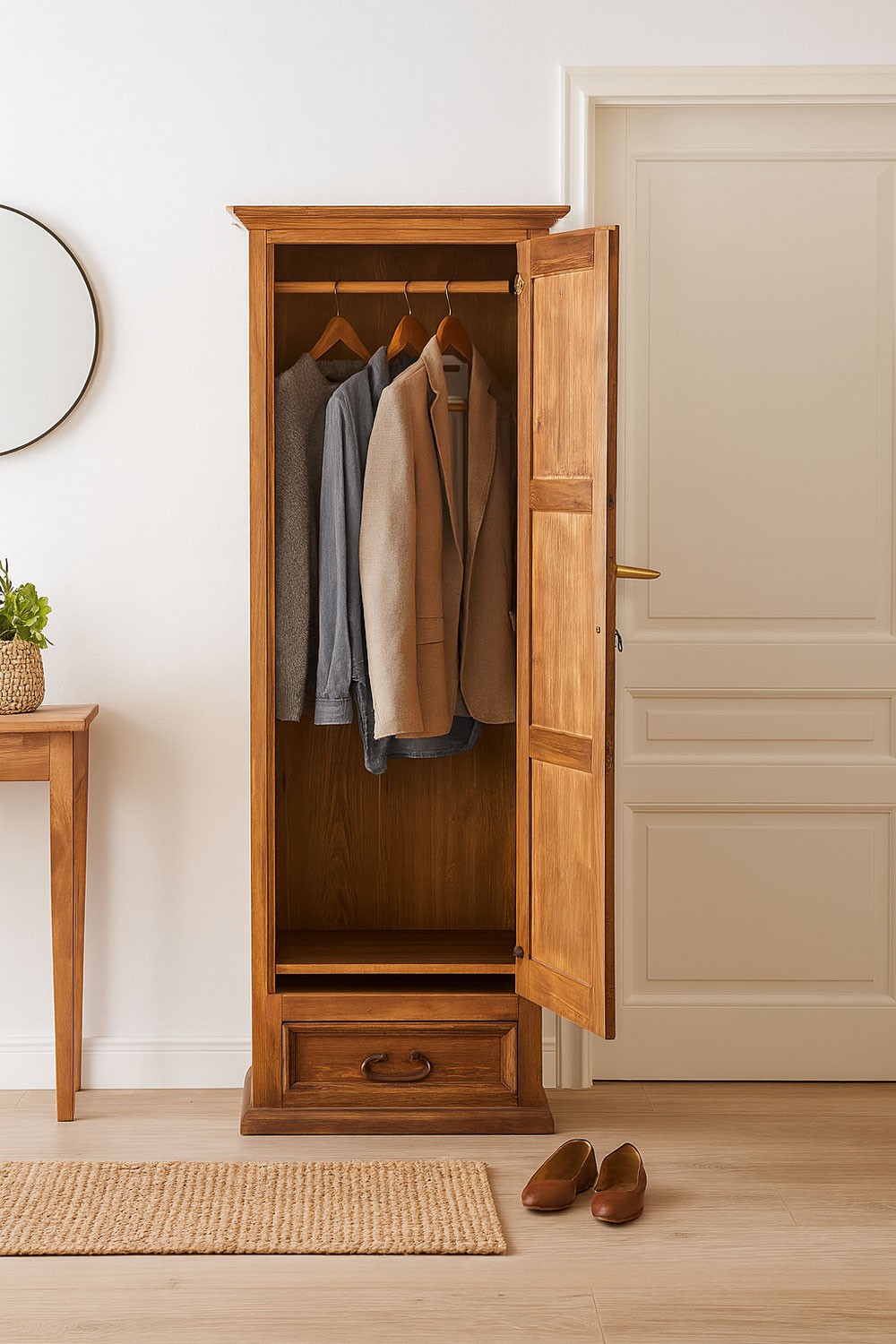 Jaka powinna być drewniana szafa do korytarza?